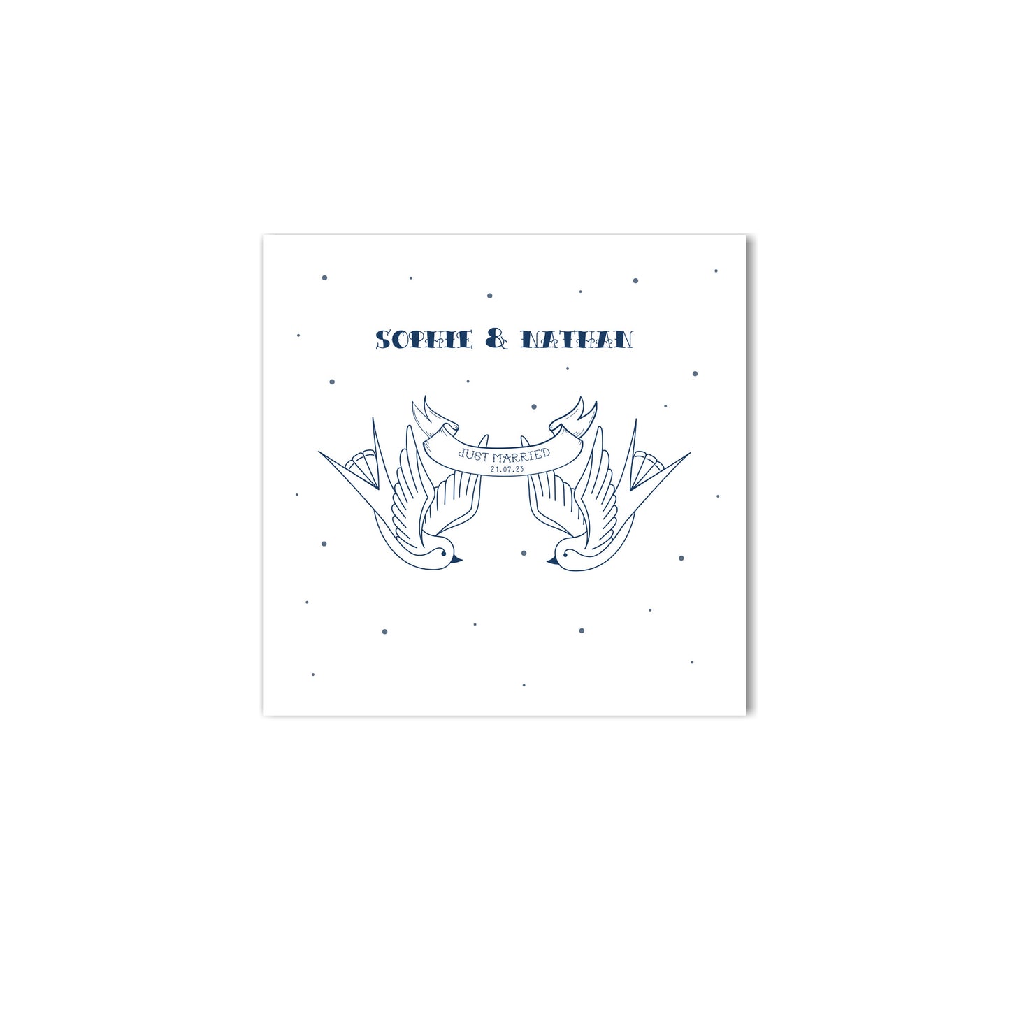 Personalised Swallow Wedding Card