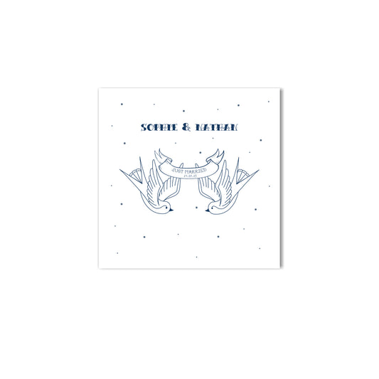 Personalised Swallow Wedding Card