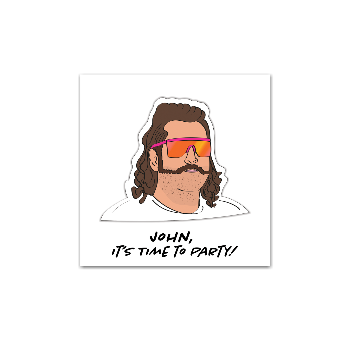 Mullet Birthday Card, Time to Party Personalised Card