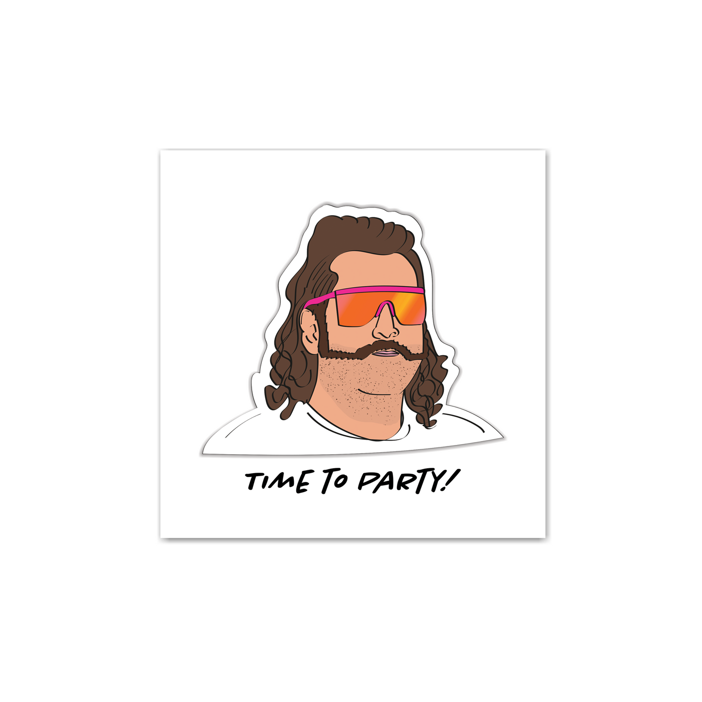 Mullet Birthday Card, Time to Party Personalised Card