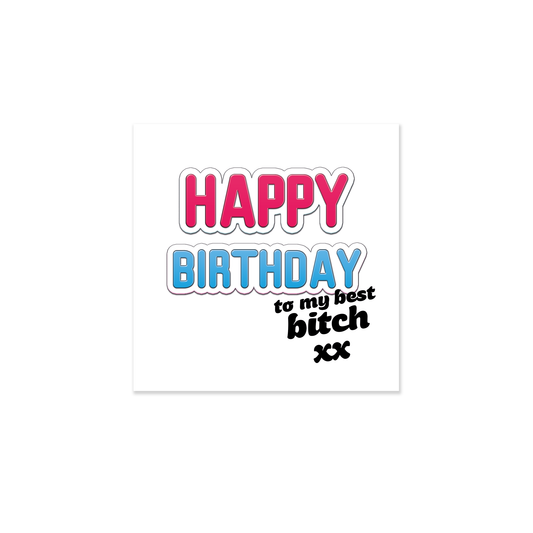 To my Best B**ch Birthday Card